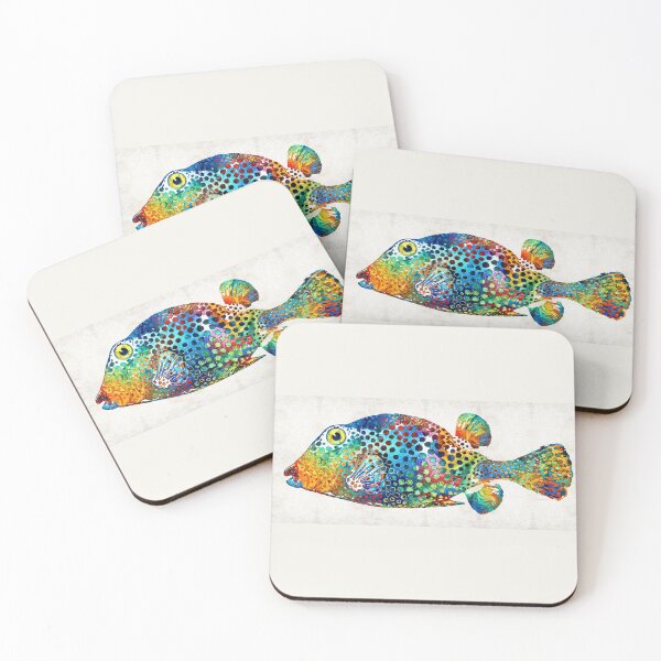 Item preview, Puffer Fish Art - Puff Love - By Sharon Cummings designed and sold by Sharon Cummings Art.