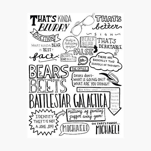 Item preview, BEARS BEETS BATTLESTAR GALACTICA designed and sold by anessabyer.