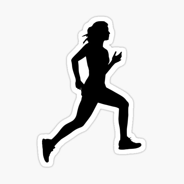 "Girl Runner" Sticker by MUZA9 Redbubble