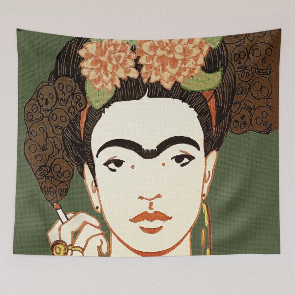 Item preview, FRIDA KAHLO Mexican Feminist portrait painting designed and sold by GalleryArtField.