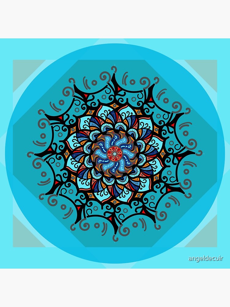 Mandala spring blue de angeldecuir