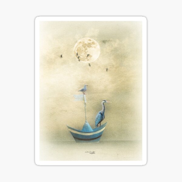 Sailing by the Moon Sticker