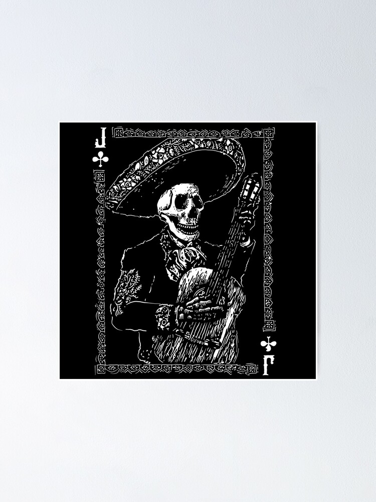 Alternate view of Day of the Dead Jack of Clubs Poster