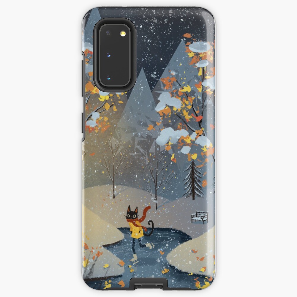 Ice Skating Cat Case & Skin for Samsung Galaxy