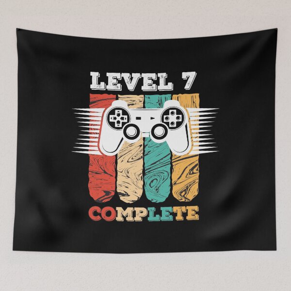 Item preview, Level 7 Complete 7th Birthday - Celebrate 7th Wedding Gift Video Gamer designed and sold by graphicmeyou.