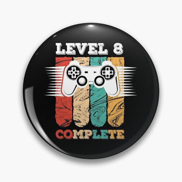 Item preview, Level 8 Complete 8th Birthday - Celebrate 8th Wedding Gift Video Gamer designed and sold by graphicmeyou.