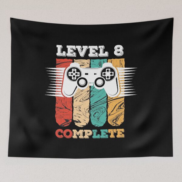 Item preview, Level 8 Complete 8th Birthday - Celebrate 8th Wedding Gift Video Gamer designed and sold by graphicmeyou.