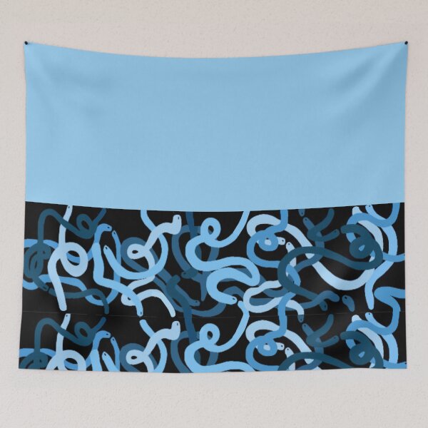 Item preview, Cute Little Blue Sneaky Snakes Pattern Design designed and sold by angielovely.