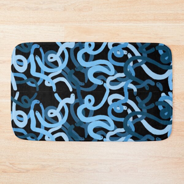 Item preview, Cute Little Blue Sneaky Snakes Pattern Design designed and sold by angielovely.