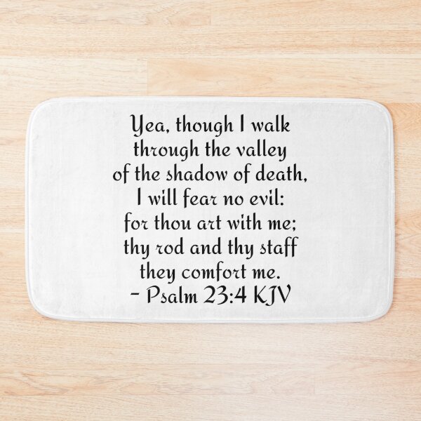 Item preview, Psalm 23:4 KJV - Black Modern Print designed and sold by VerShirts.