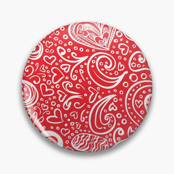 Item preview, Red and White Floral Pattern designed and sold by Image NDesign.