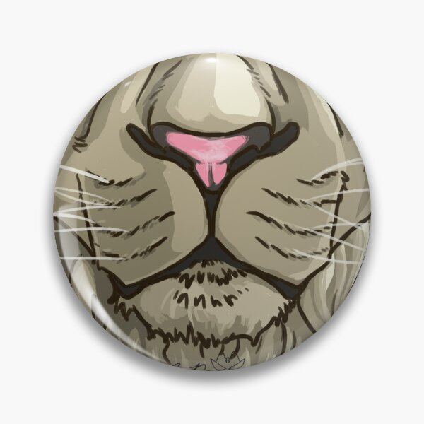 White Lion Mask Pin