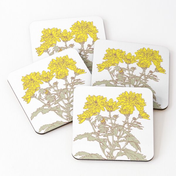 Item preview, Chrysanthemum flowers graphic drawing  designed and sold by Sarah Trett.