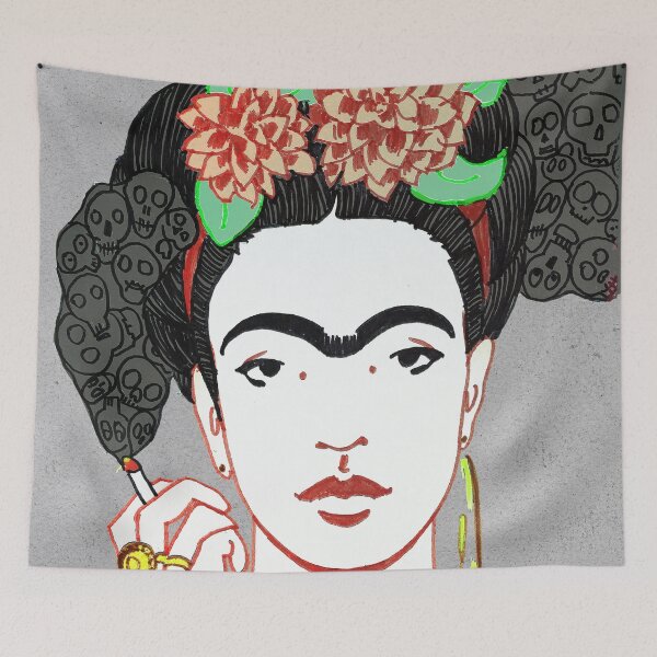 Item preview, FRIDA KAHLO Mexican Feminist portrait painting designed and sold by GalleryArtField.