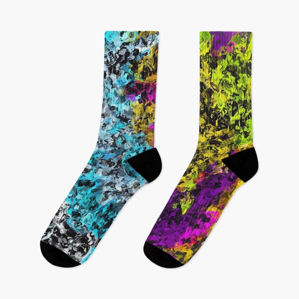 Item preview, psychedelic graffiti painting abstract in pink yellow blue green designed and sold by Mrvell.