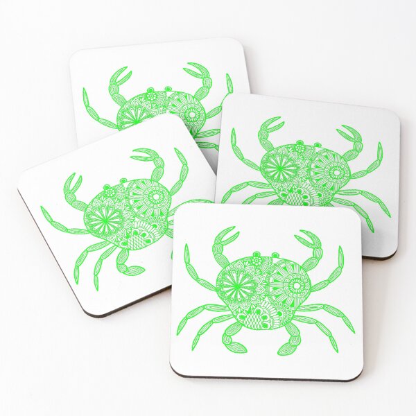 Item preview, Mandala Crab (green and white) designed and sold by Calen  Picard-Carroll.