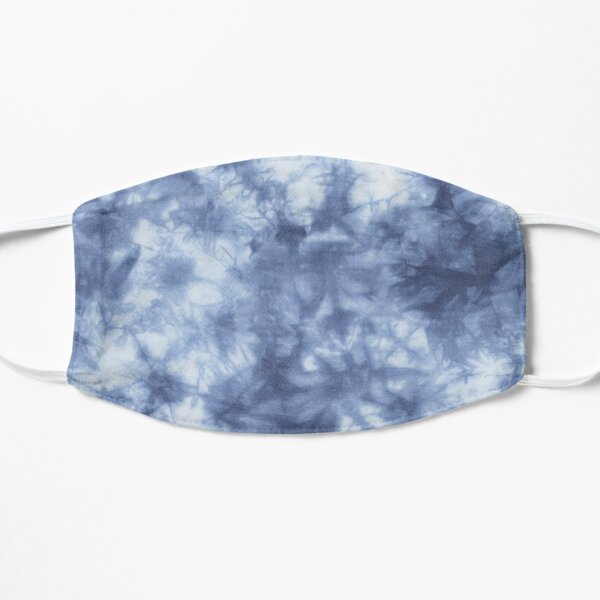 Blue Boho Tie Dye Pattern Flat Mask