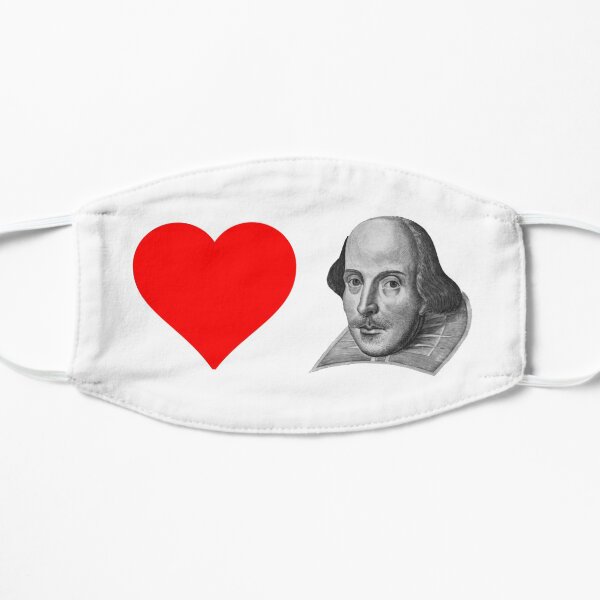 I Heart Shakespeare Flat Mask
