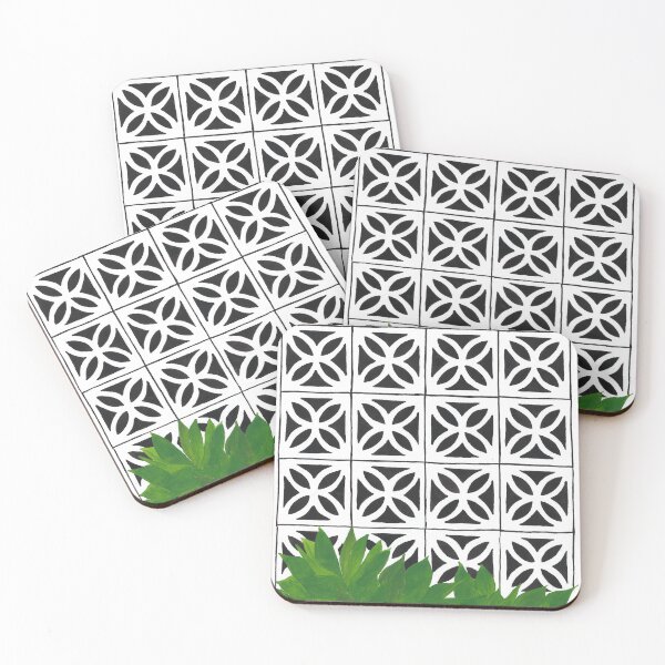 Item preview, Mid Century Modern Breeze Blocks and Plants designed and sold by jenbucheli.