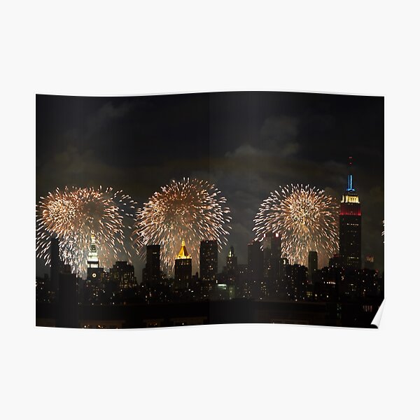 Fireworks over NYC - NYC Lover Gift Poster