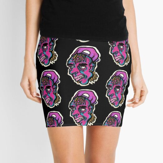 Burnout - Black Background Version Mini Skirt