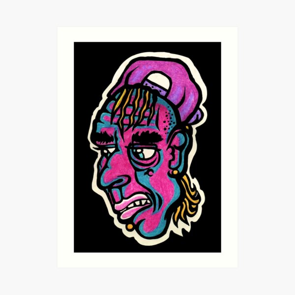 Burnout - Black Background Version Art Print