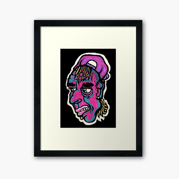 Burnout - Black Background Version Framed Art Print