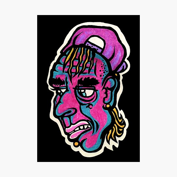 Burnout - Black Background Version Photographic Print