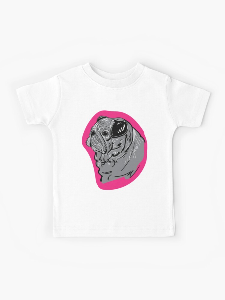 PUG IN PINK #1 PERSONALISED CHILDS T-SHIRT 