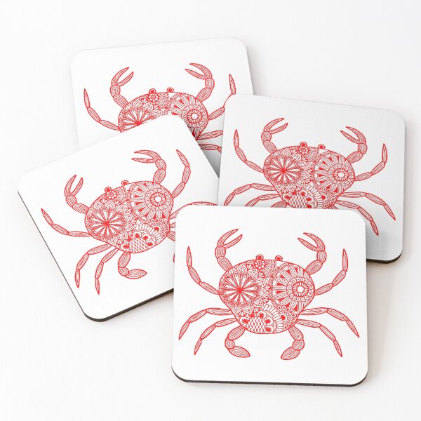 Item preview, Mandala Crab (red and white) designed and sold by Calen  Picard-Carroll.