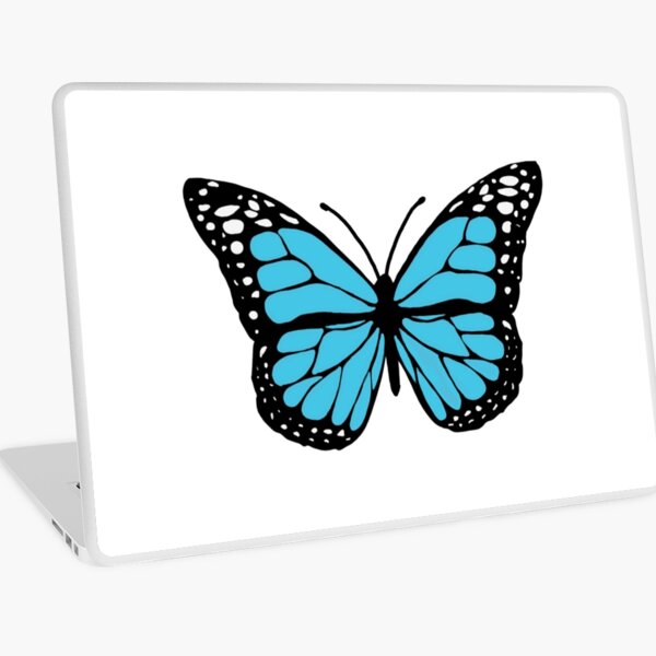 Autocollant Papillon Bleu - ref.d8521