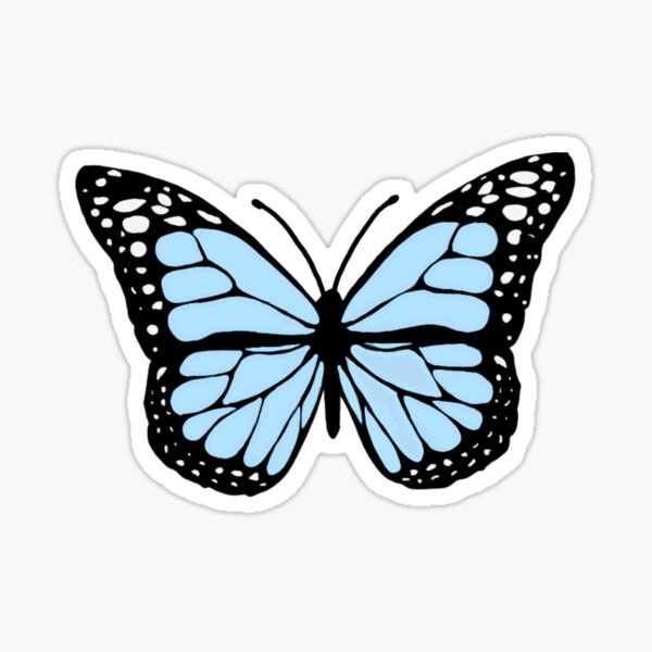 Cute Blue Butterfly Sticker