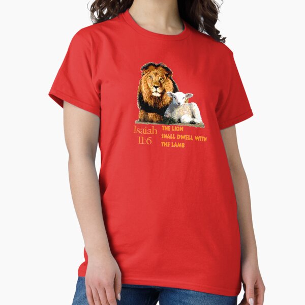 Item preview, Bible Verse Isaiah 11:6 The Lion shall dwell with the Lamb designed and sold by hispanicworld.