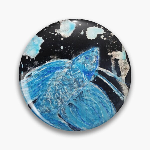 Item preview, Blue Splatter Drip Betta designed and sold by PaintedPuffer.