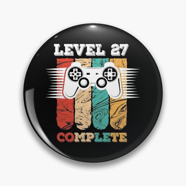 Item preview, Level 27 Complete 27th Birthday - Celebrate 27th Wedding Gift Video Gamer designed and sold by graphicmeyou.