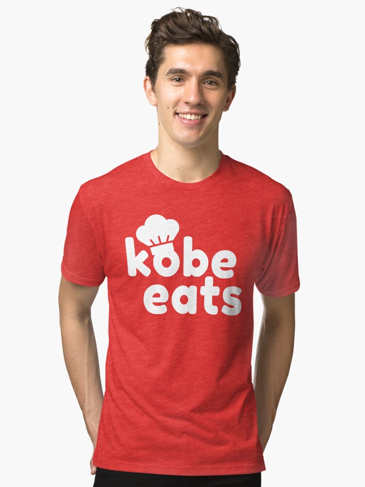 Thumbnail 1 of 6, Tri-blend T-Shirt, Kobe Eats - White designed and sold by ashleywian.
