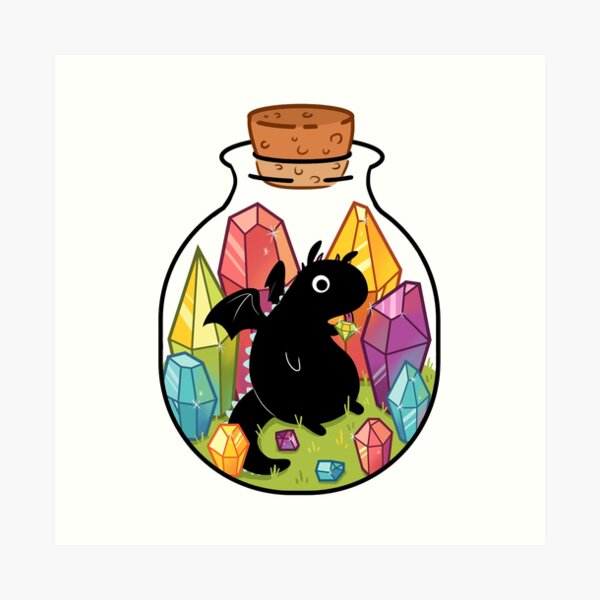 Dragon in a Bottle Art Print