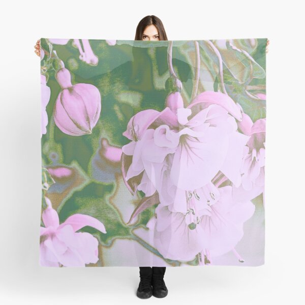 Delicate Pinks - Fuchsias in Art Scarf