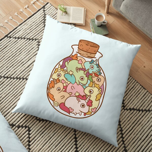 Bottle of Unicorns Floor Pillow