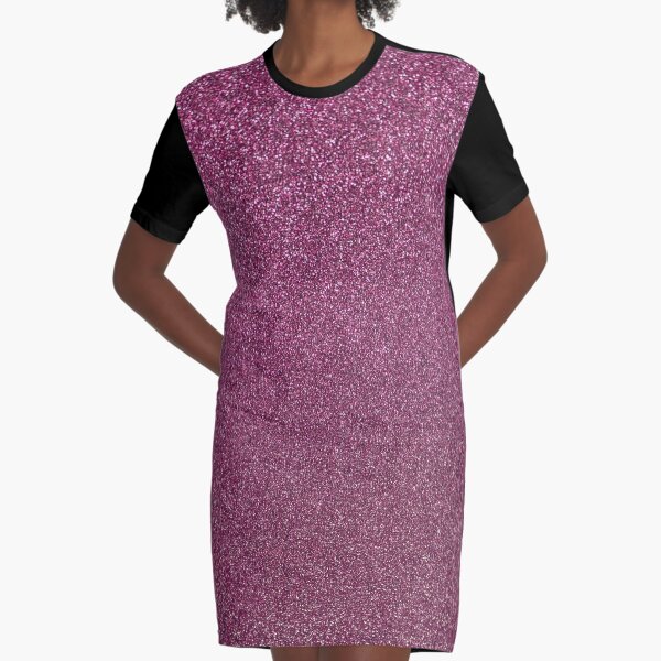 Dusty Rose Fairy Dust Graphic T-Shirt Dress