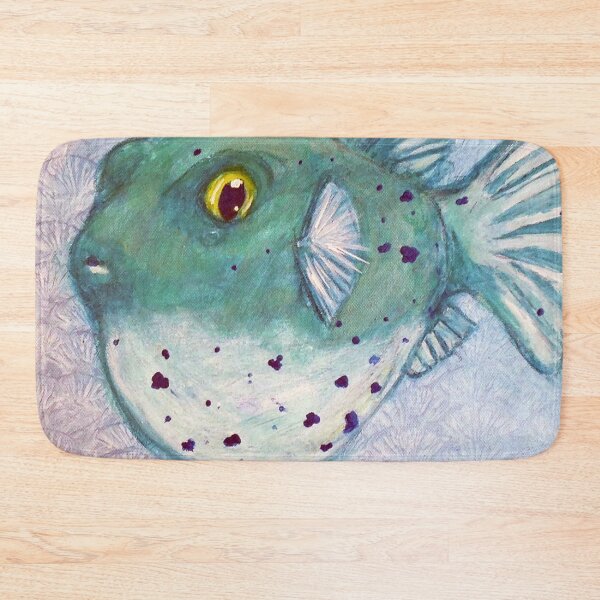 Item preview, Friendly Fugu (Green) designed and sold by PaintedPuffer.