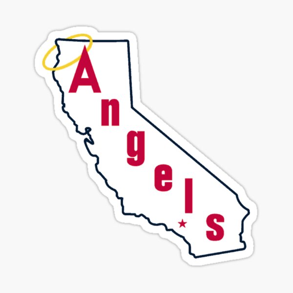 Throwback California Angels Baseball Logo Sticker