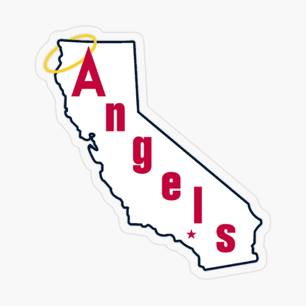 LA Angels of California Logo Type w/ Halo & name MLB Baseball Die-Cut MAGNET