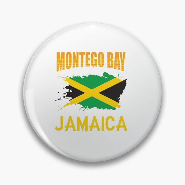 Item preview, Montego Bay Jamaica Jamaican Flag Banner Art Gift designed and sold by TeesByDesign.