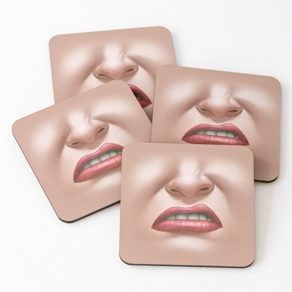 Item preview, Disgusted woman face mask. designed and sold by Iker Paz Studio.