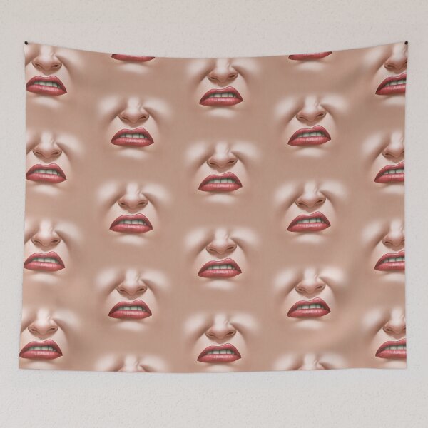 Item preview, Disgusted woman face mask. designed and sold by Iker Paz Studio.