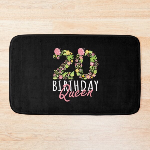 Item preview, 20th Birthday Queen 20 Years Old Woman Floral B-day Theme product designed and sold by Grabitees.