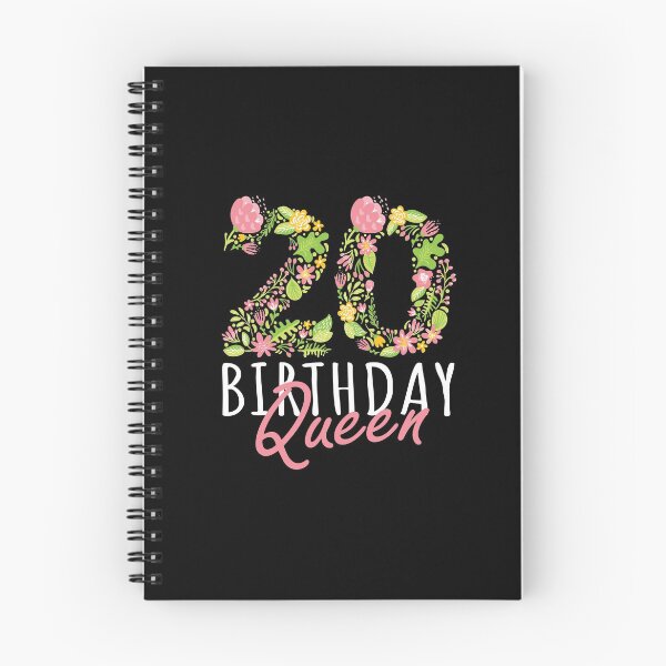 Item preview, 20th Birthday Queen 20 Years Old Woman Floral B-day Theme product designed and sold by Grabitees.