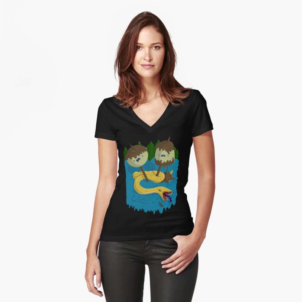 Item preview, Fitted V-Neck T-Shirt designed and sold by Peanuttiedesign.