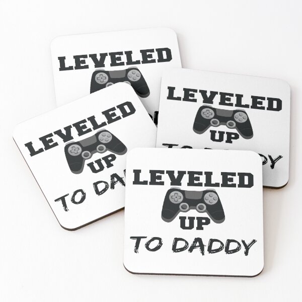Item preview, leveled up to dady: Funny Personalized Gift Idea For Dad designed and sold by AG-World00.